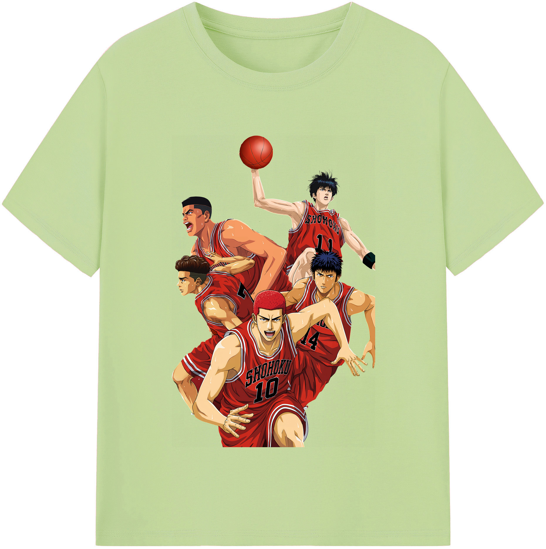 SLAM DUNK／スラムダンク 綿100％半袖Tシャツ（フロントプリント）